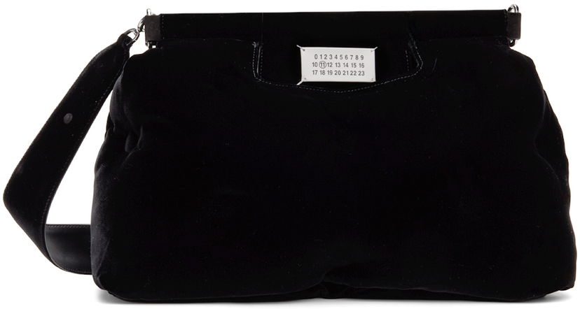 Torbica Maison Margiela Glam Slam Classique Velvet Shoulder Bag Črna | SB1WG0034 P6426