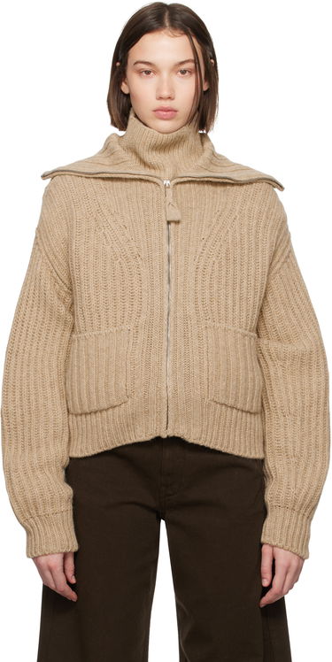 Pleteni pulover LEMAIRE LEMAIRE Trucker Collar Cardigan Bež | TO1263 LK1029, 0