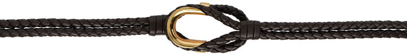 Pasovi Bottega Veneta Bottega Veneta Coaxial Knotted Leather Belt Rjava | 754081 V0HW1