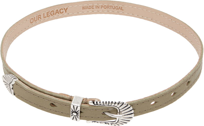 Ogrlica OUR LEGACY Cowboy Leather Wrap Necklace Bež | A4258CP