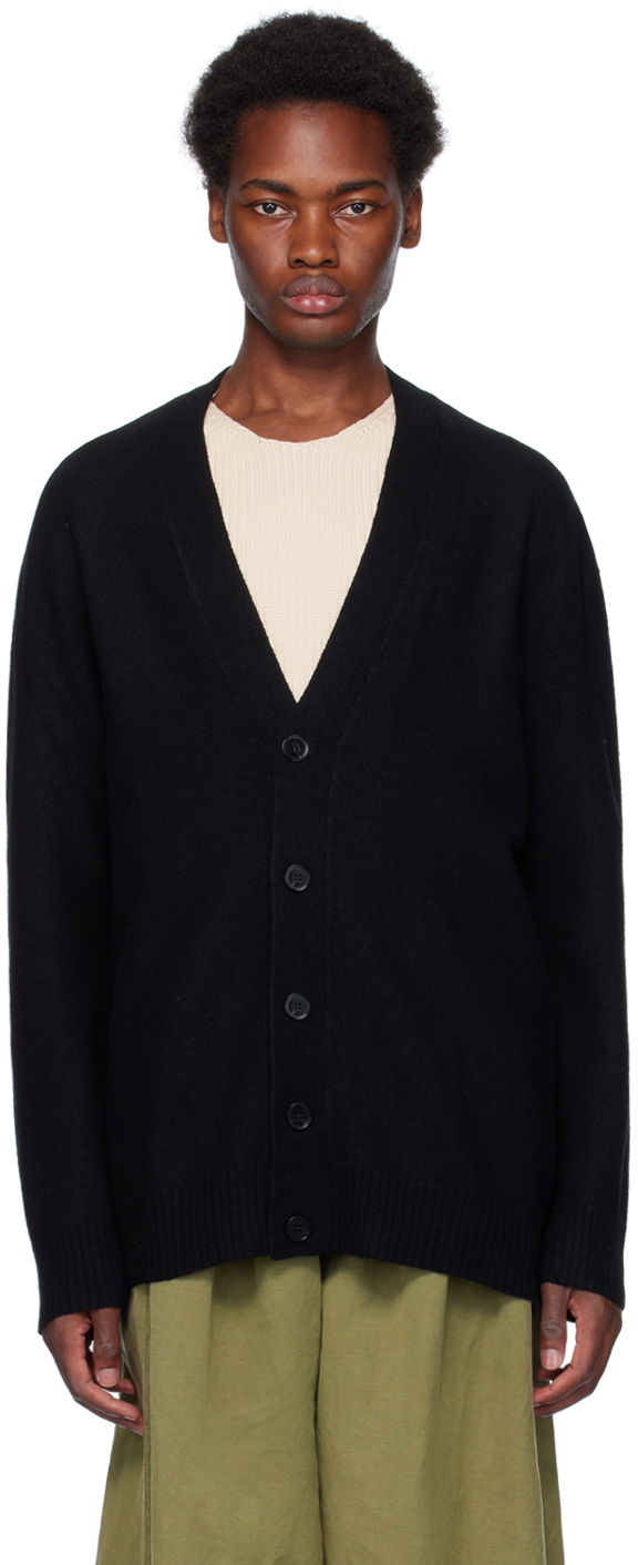 Pleteni pulover Jil Sander Button Cardigan Črna | J22HP0005_J14506, 0