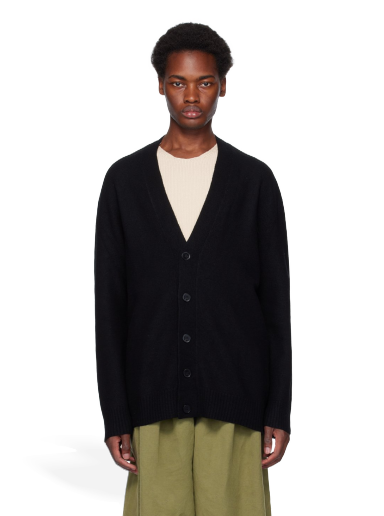 Pleteni pulover Jil Sander Button Cardigan Črna | J22HP0005_J14506