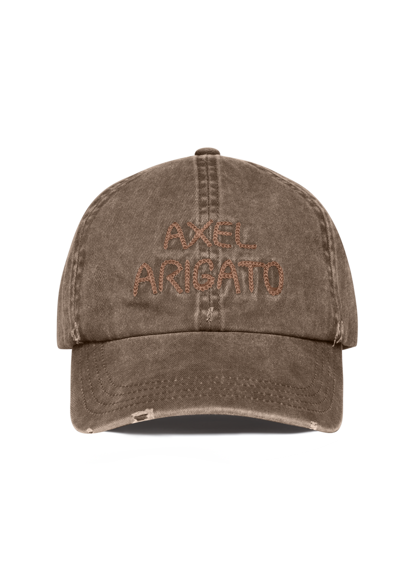 Kapa AXEL ARIGATO Distressed Chain Stitch Cap Rjava | X3554001