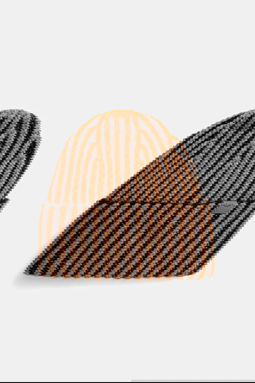 Modni dodatki UGG CHUNKY Knitted Striped Wool Blend Hat and Fingerless Gloves Set Večbarvna | 103605, 1