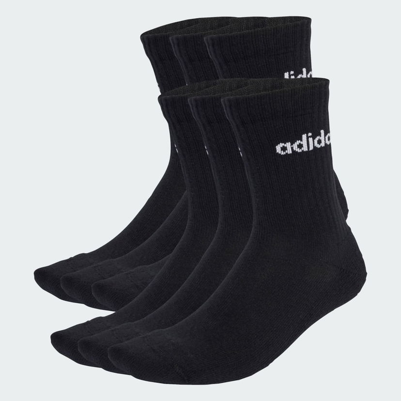 Nogavice adidas Performance Linear Crew Socks 6 Pairs Črna | JL6094
