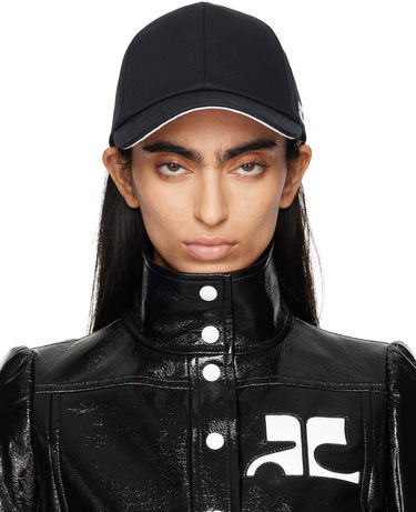 Kapa Courrèges Signature Cotton Cap Črna | 124ACT033CO0024, 0
