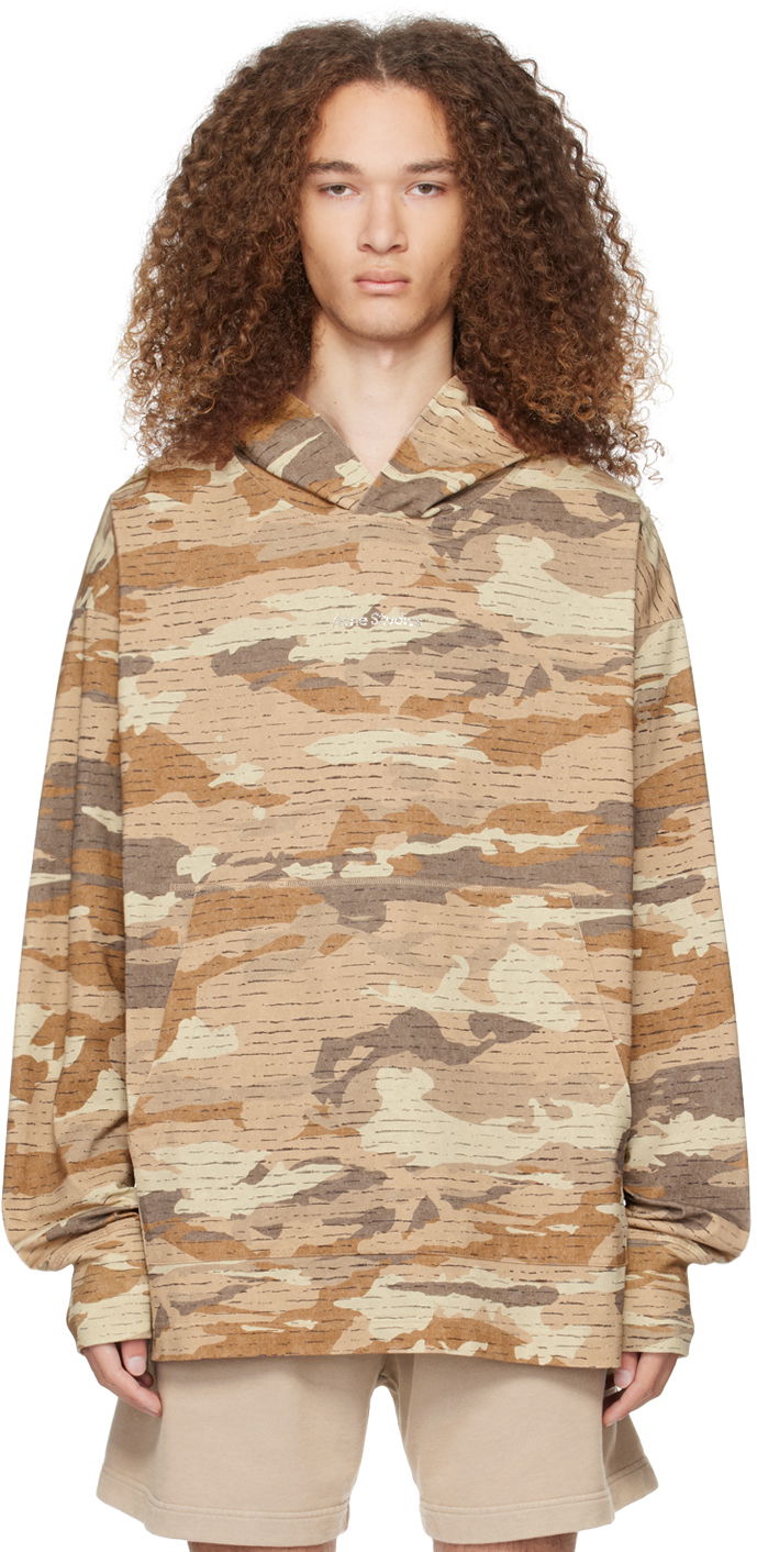Pulover Acne Studios Crystal-Cut Hoodie Bež | BI0195-