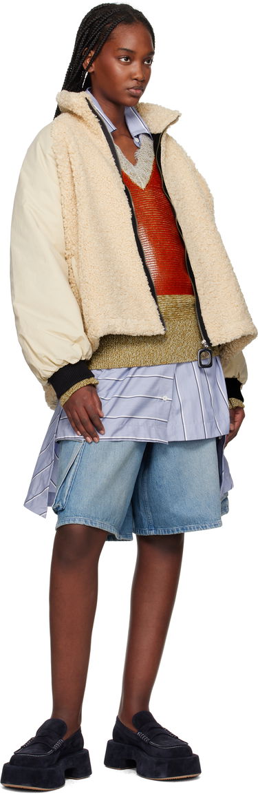 Jakna JW Anderson JW Anderson Color Block Fleece Track Jacket Bež | JK0367-PG1736, 3