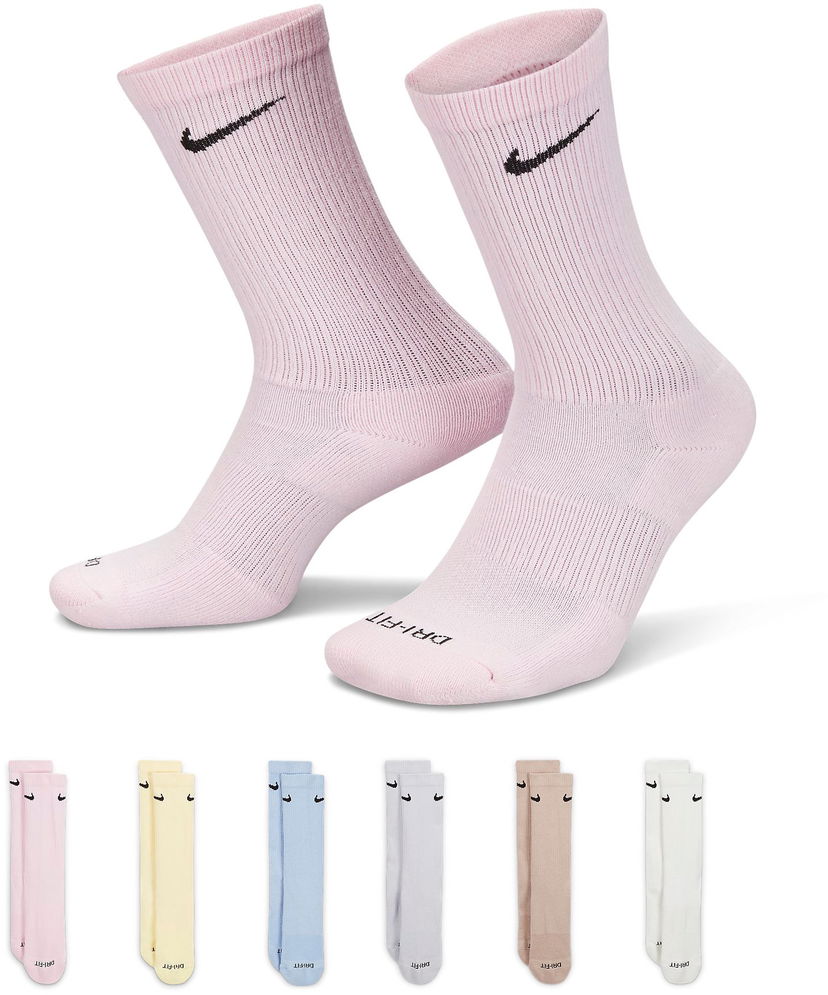 Nogavice Nike Everyday Plus Cushioned Crew Socks (6 Pairs) Roza | sx6897-906