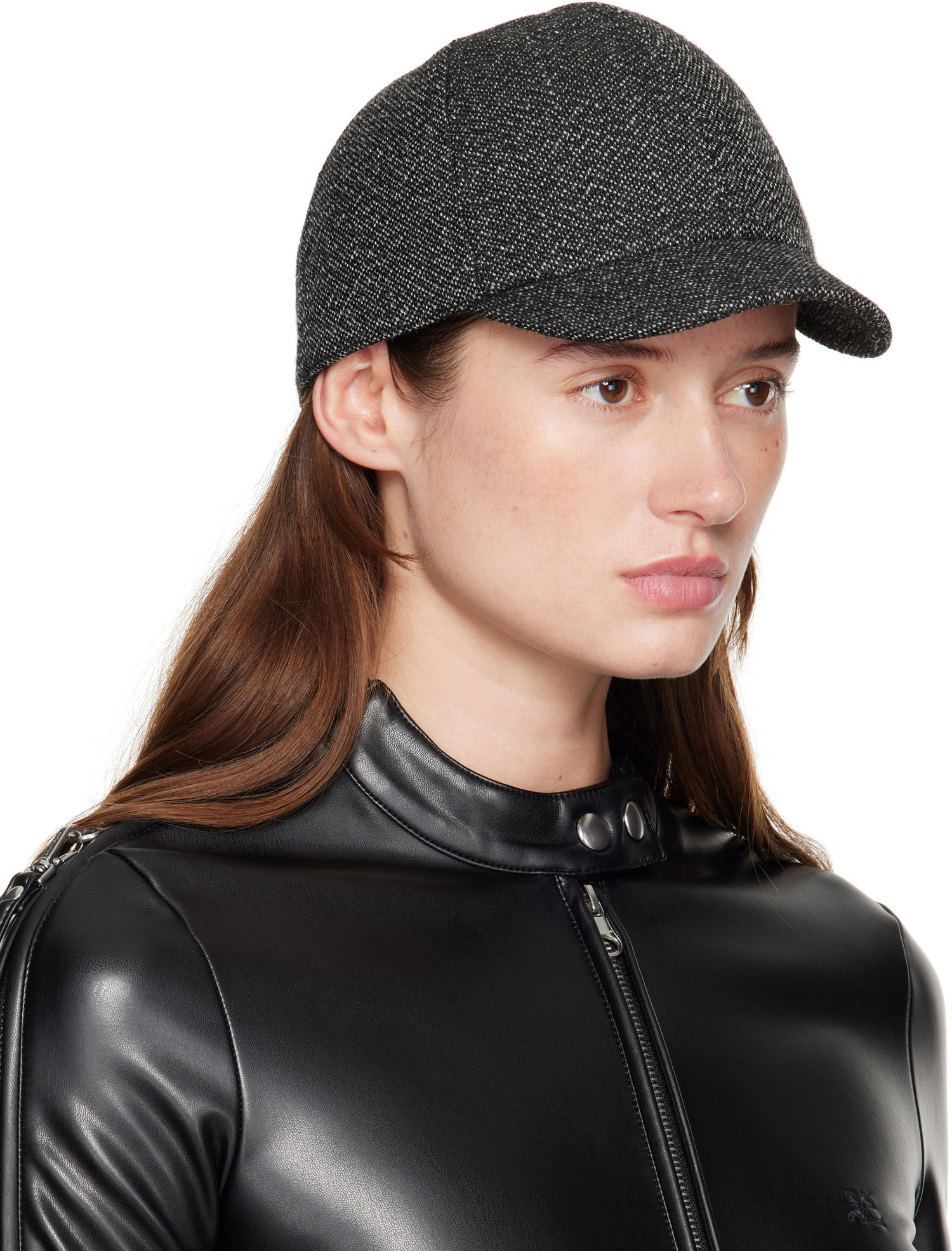 Kapa Courrèges Courrèges Caviar Wool Cap Siva | 325ACT042WO0144, 1