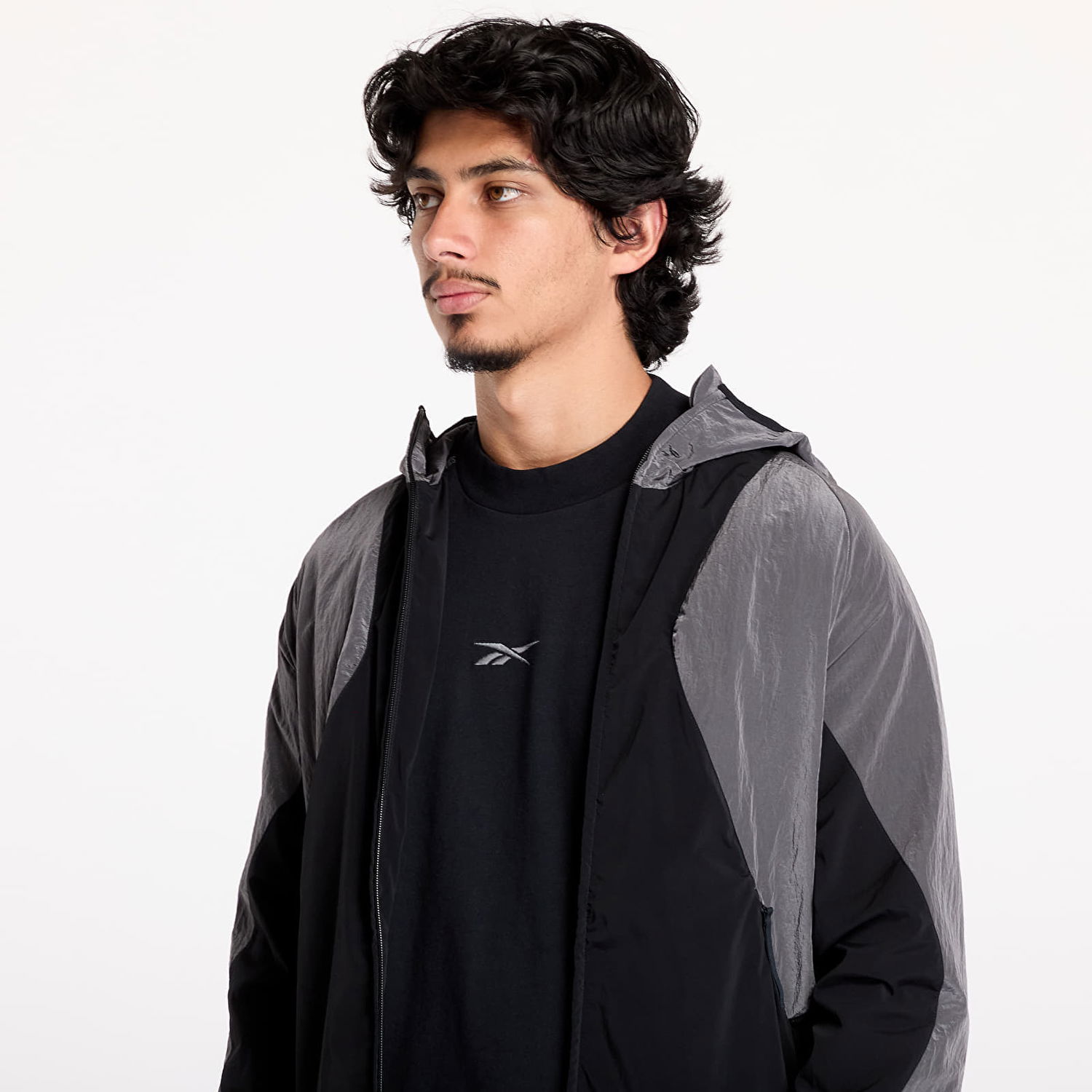 Jakna Reebok Jacket Running Hooded Črna | RMVL006C99FAB0011009, 1