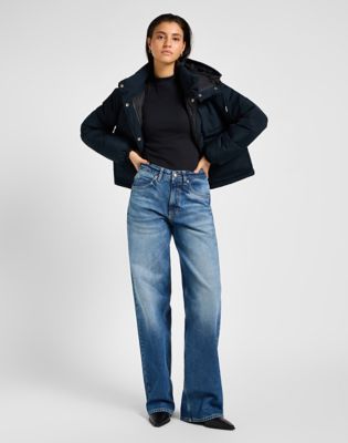 Puhovka Lee Hooded Short Puffer Jacket Črna | 112355162, 1