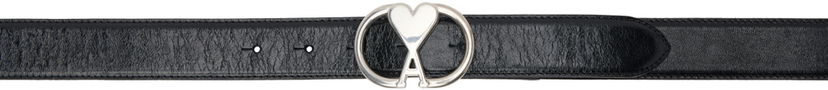 Pasovi AMI AMI de Coeur Oval Buckle Belt Črna | UBL105.AL0051