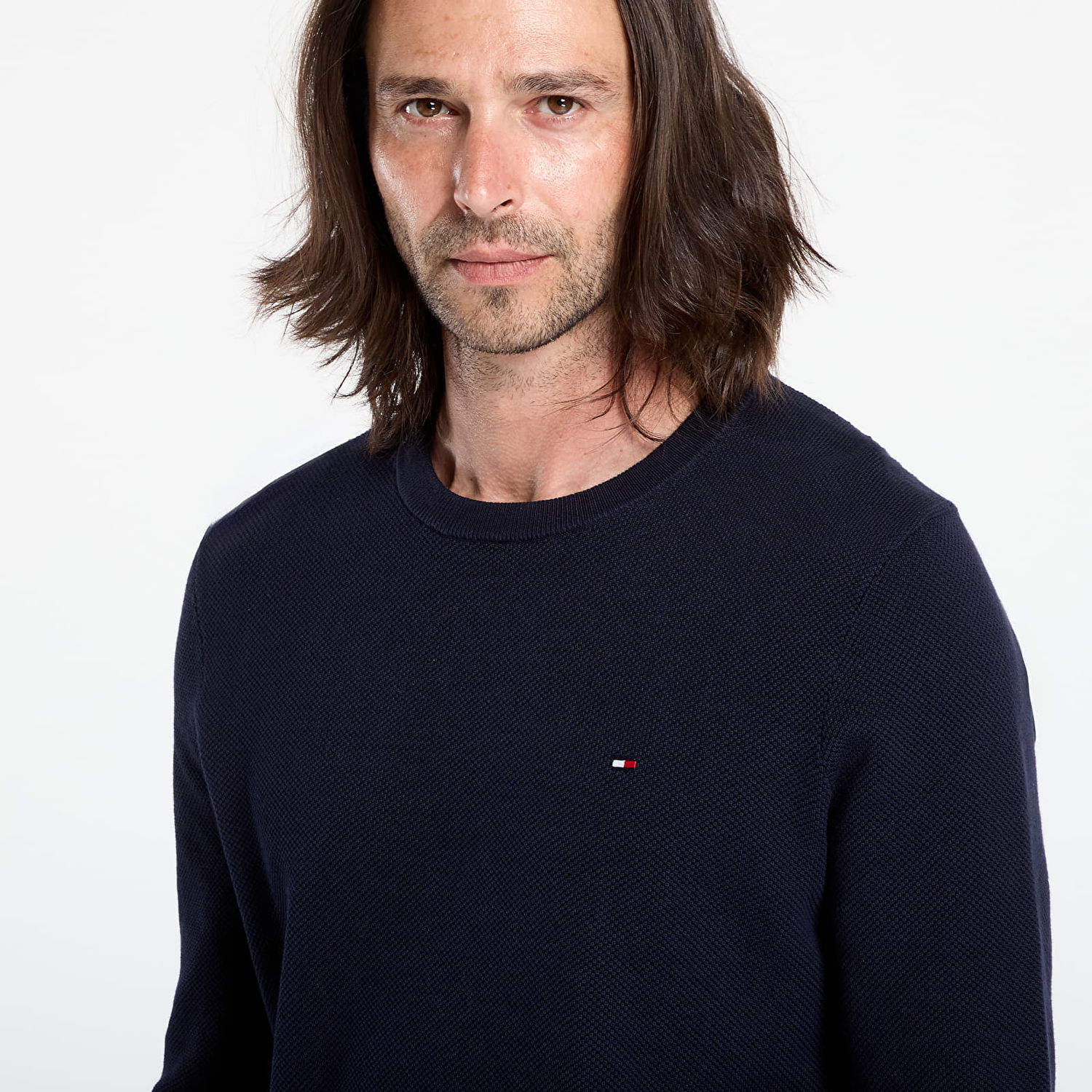 Pleteni pulover Tommy Hilfiger Tommy Hilfiger Essential Structure Sweatshirt Mornarica | MW0MW36347 DW5, 1