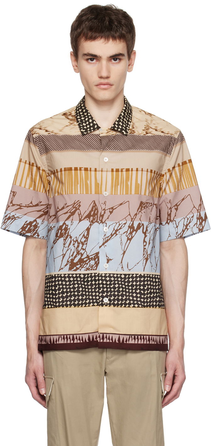 Srajce Paul Smith Paul Smith Assembled Stripe Pattern Shirt Večbarvna | M1R-905U-L02114