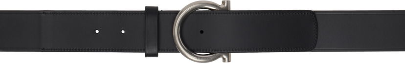 Pasovi FERRAGAMO Salvatore Ferragamo Fixed Gancini Buckle Belt Črna | 771013
