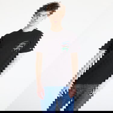 Majica Tommy Hilfiger Tommy Jeans Regular Twisted Sign T-Shirt Črna | DM0DM20771 BDS, 0