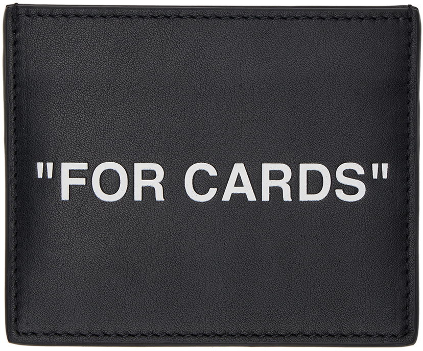 Denarnica Off-White Black 'For Cards' Leather Card Holder Črna | OMND031C99LEA0011001