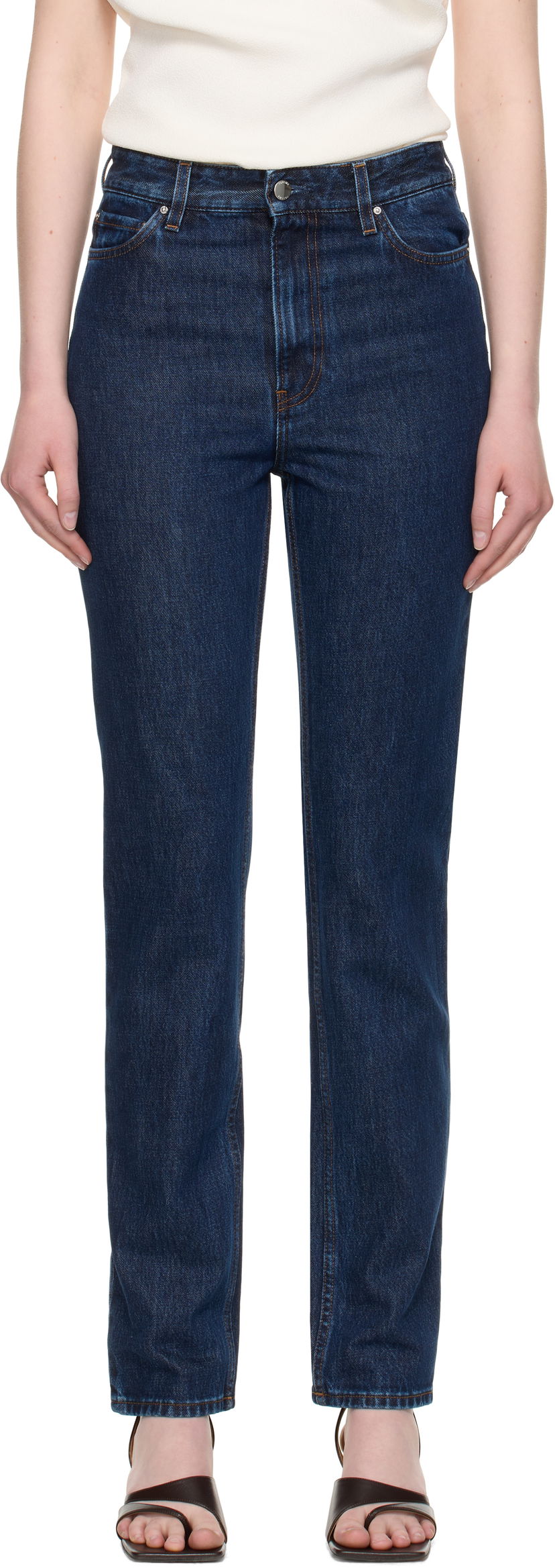 Kavbojke TOTEME High Slim Jeans Modra | 252-WRB0271-FB0045