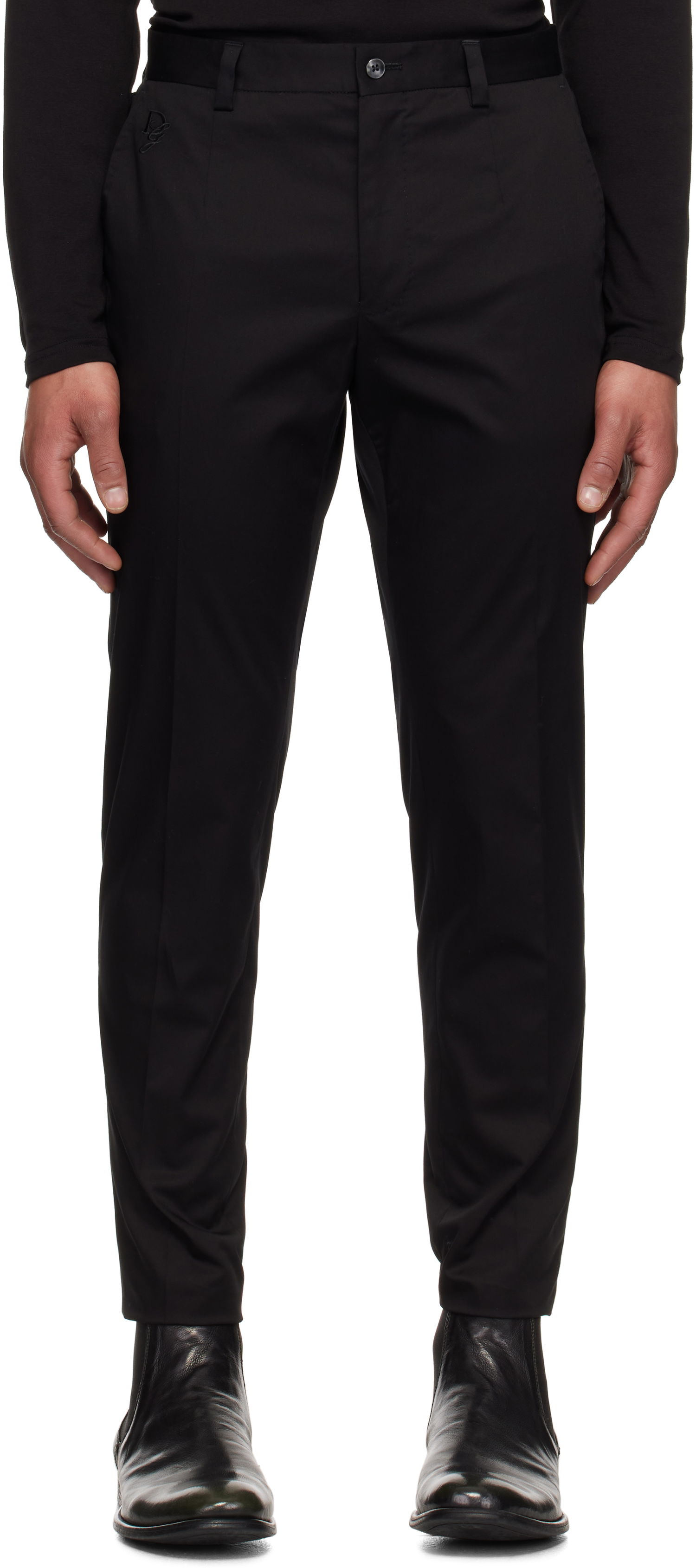 Hlače Dolce & Gabbana Dolce&Gabbana Twill Trousers Črna | GY6IEZGJ090, 0
