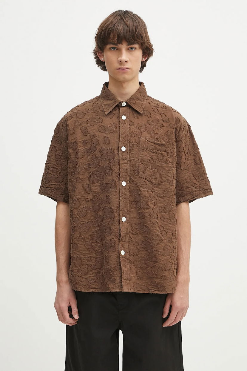 Srajce NORSE PROJECTS Norse Projects Mo Oversized Fil Coupe Relaxed Fit Shirt Rjava | N40.0830.2033