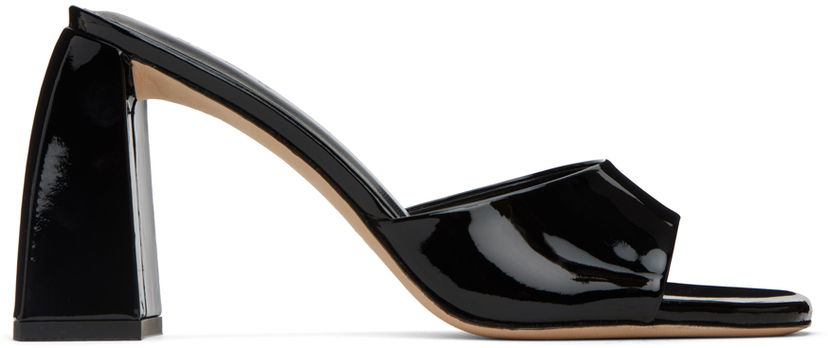 Superge in čevlji BY FAR Michele Patent Leather Heeled Sandals Črna | 22FWMICHMBLP