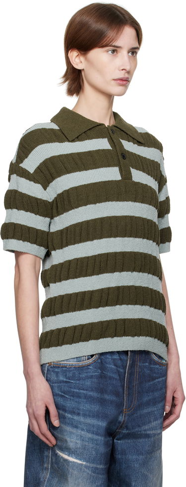 Polo majica Andersson Bell Andersson Bell Bubble Stripe Polo Zelena | atb1246m, 1