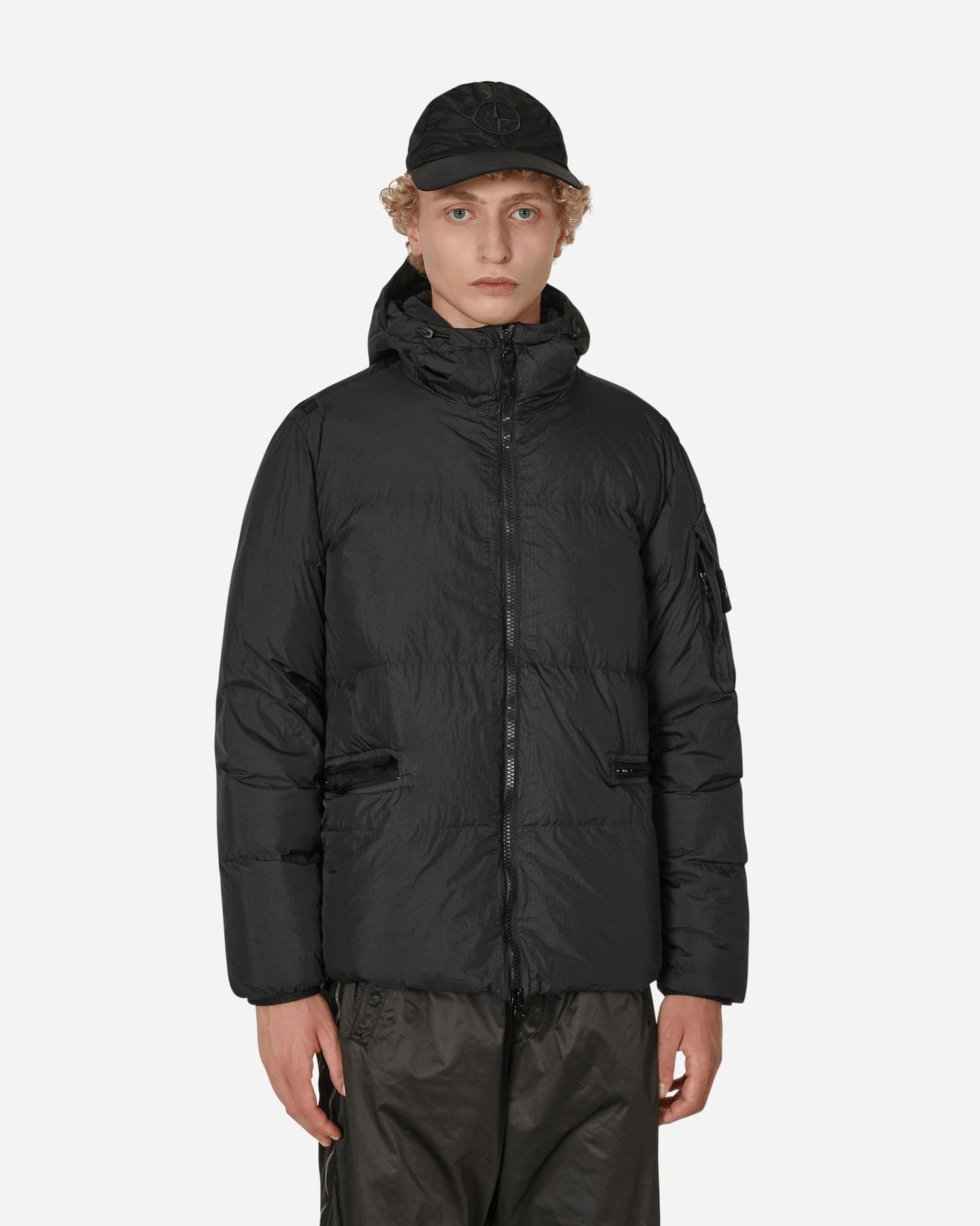 Puhovka Stone Island Crinkle Reps Down Jacket Črna | 771540223-V0029, 0