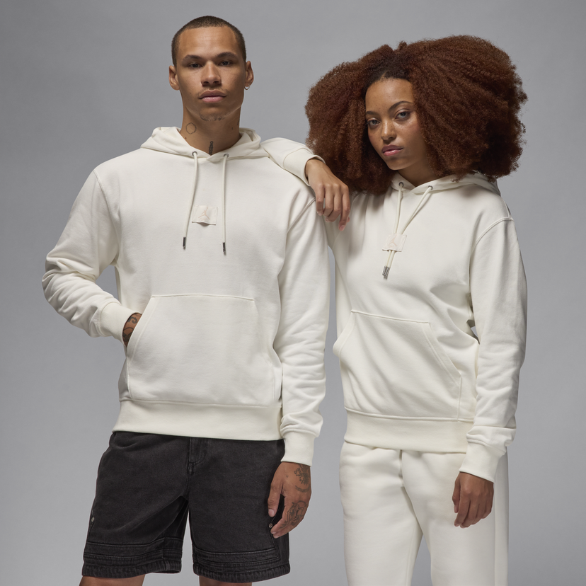 Pulover Jordan Flight Fleece Hoodie Bela | FV7247-133