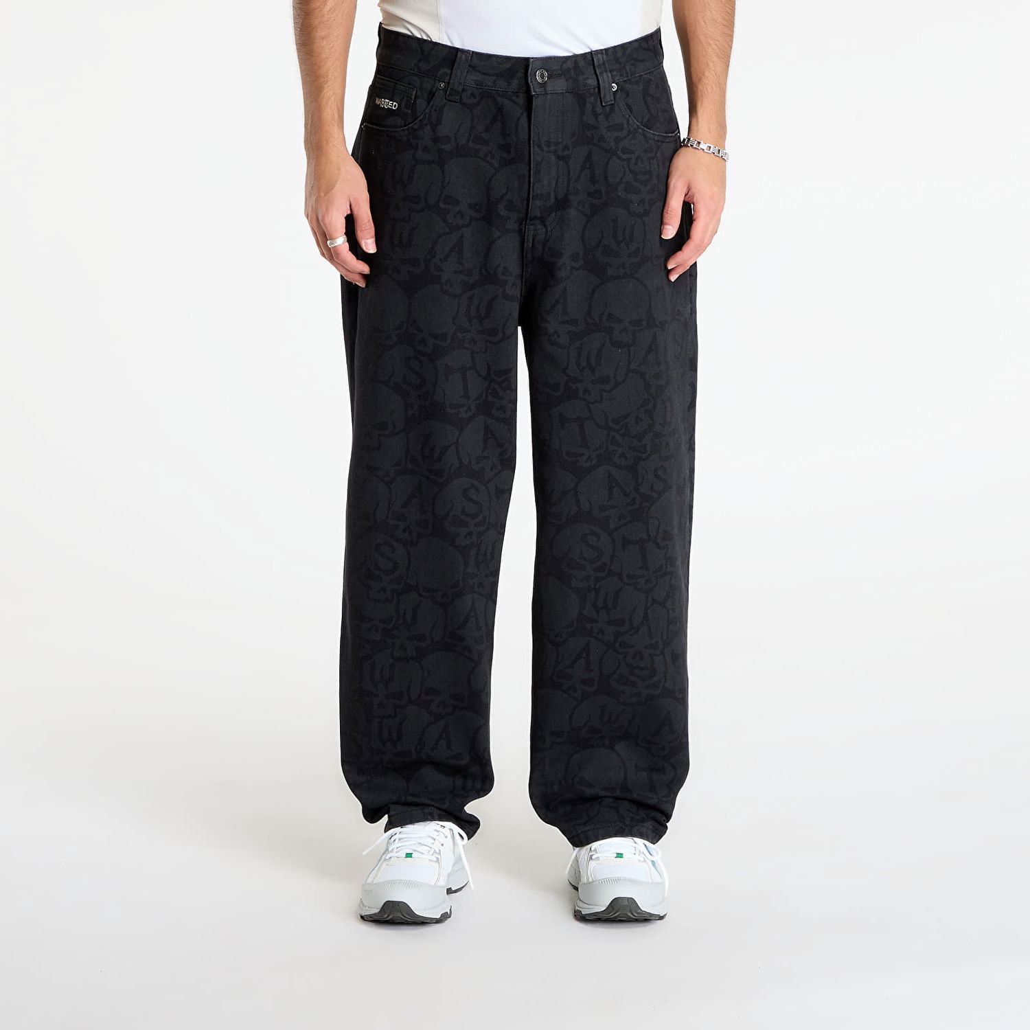 Hlače Wasted Paris Skull Pattern Bury Casper Pants Črna | WP_000329, 0