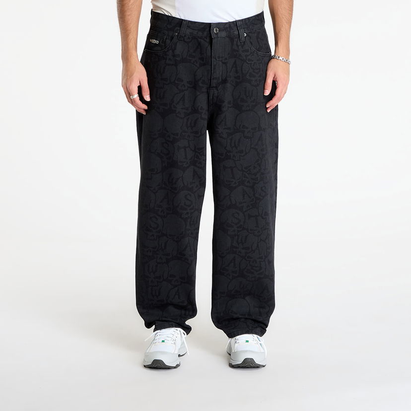 Hlače Wasted Paris Skull Pattern Bury Casper Pants Črna | WP_000329