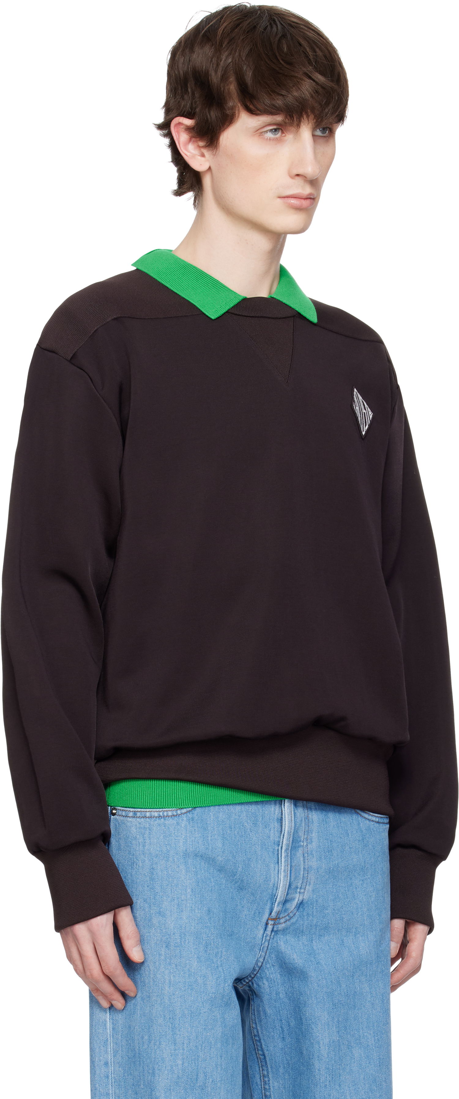 Pleteni pulover Lacoste Lacoste Runway Badge Sweatshirt Rjava | SH6761, 1