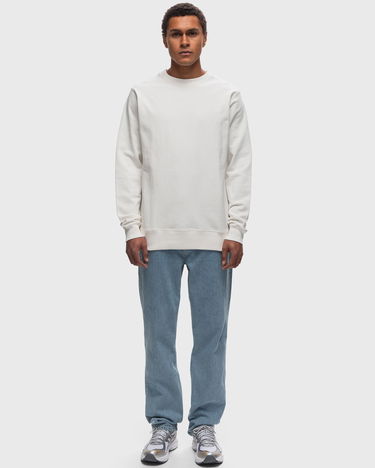 Pulover BSTN Basic Ribbed Crewneck Sweatshirt Bela | BEASTIN-PLAIN19-UND-30, 2