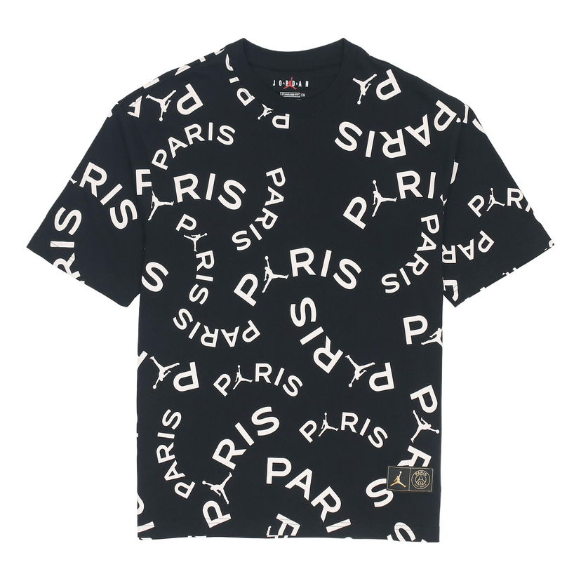 Majica Jordan Jordan x Paris Saint-Germain Alphabet Print T-Shirt Črna | CK9788-010