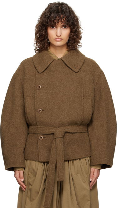 Plašči LEMAIRE Lemaire Short Asymmetrical Bathrobe Jacket Rjava | CO1083 LF504, 0