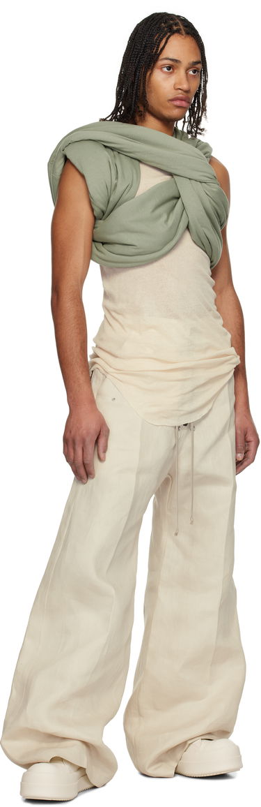 Majica brez rokavov Rick Owens Rick Owens Hollywood Triple Donut Top Bež | RU01E5432 JA, 3