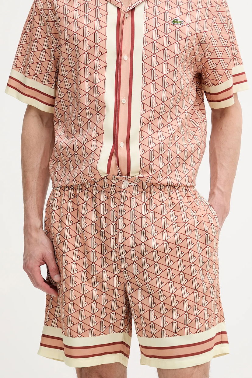 Kratke hlače Lacoste Lacoste Monogram Print Shorts Oranžna | GH9928