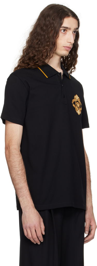 Polo majica Versace Versace Embroidered Architectural Baroque Polo Bela | 1013906_1A14973, 4