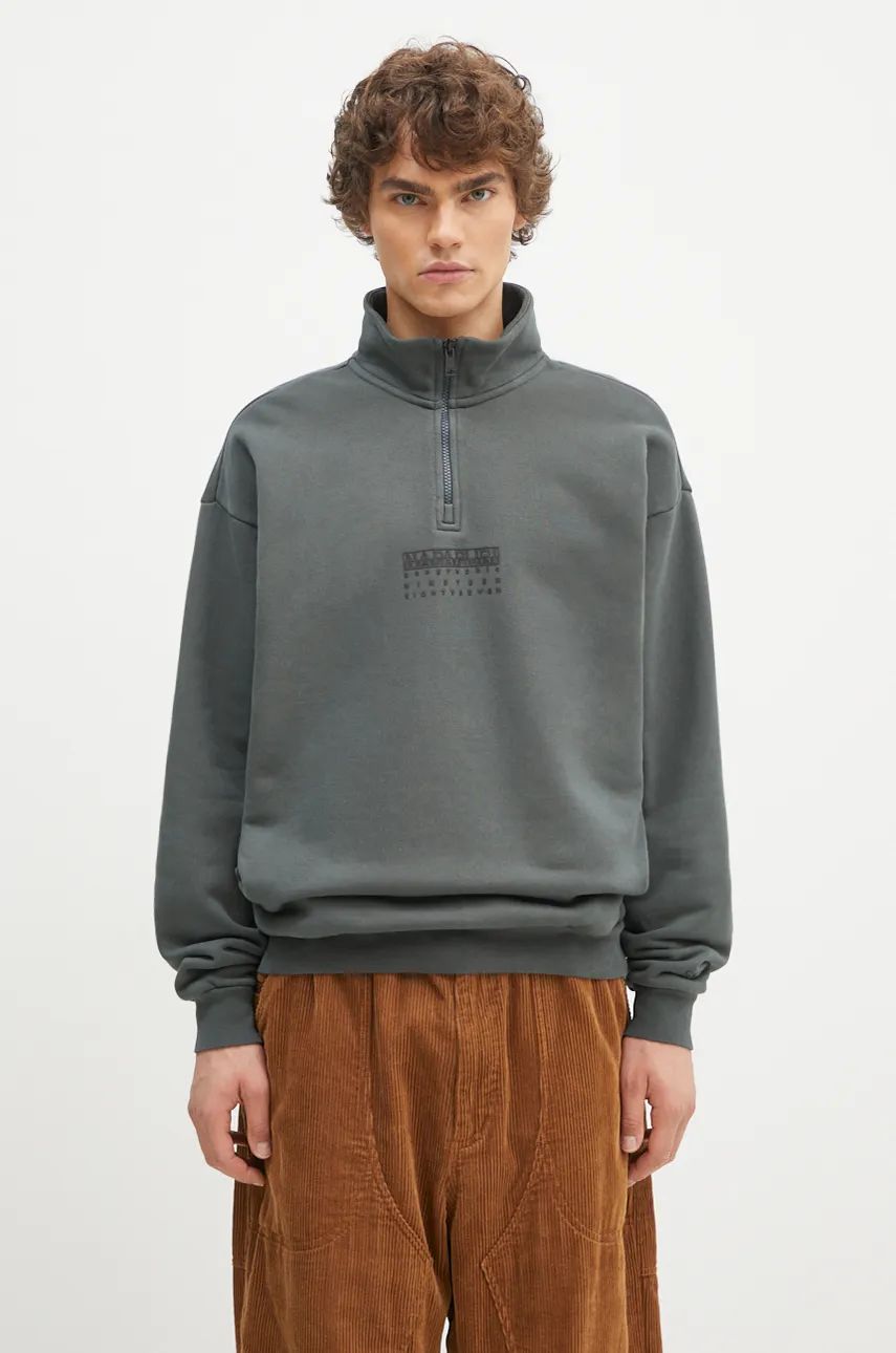Pulover Napapijri B-Premium Sweatshirt With Print Zelena | NP0A4I6NG1S1, 0