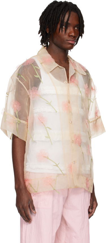 Srajce Simone Rocha Simone Rocha Carnation Organza Boxy Shirt Bež | 5332 1245, 1