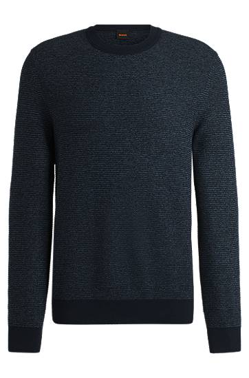 Pleteni pulover BOSS Regular-Fit Knitted Sweater Mornarica | 50533785