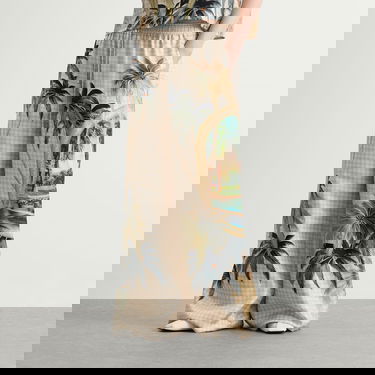 Hlače AMIRI AMIRI Paradise Printed Wide-Leg Pants, Size Large Bež | AWPACA1021-900, 2