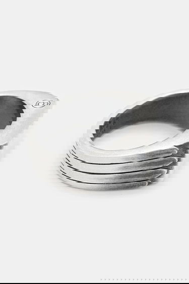Prstan Maison Margiela MM6 Maison Margiela Silver Minimal Logo Ring Kovinski | SM7UQ0101 P8601, 2