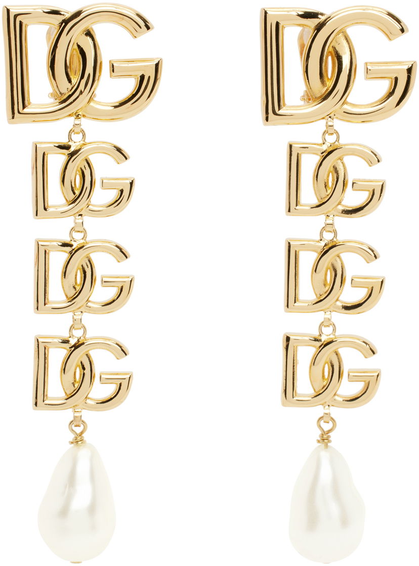 Uhani Dolce & Gabbana Gold Pendant Earrings Kovinski | WEN6P5 W1111