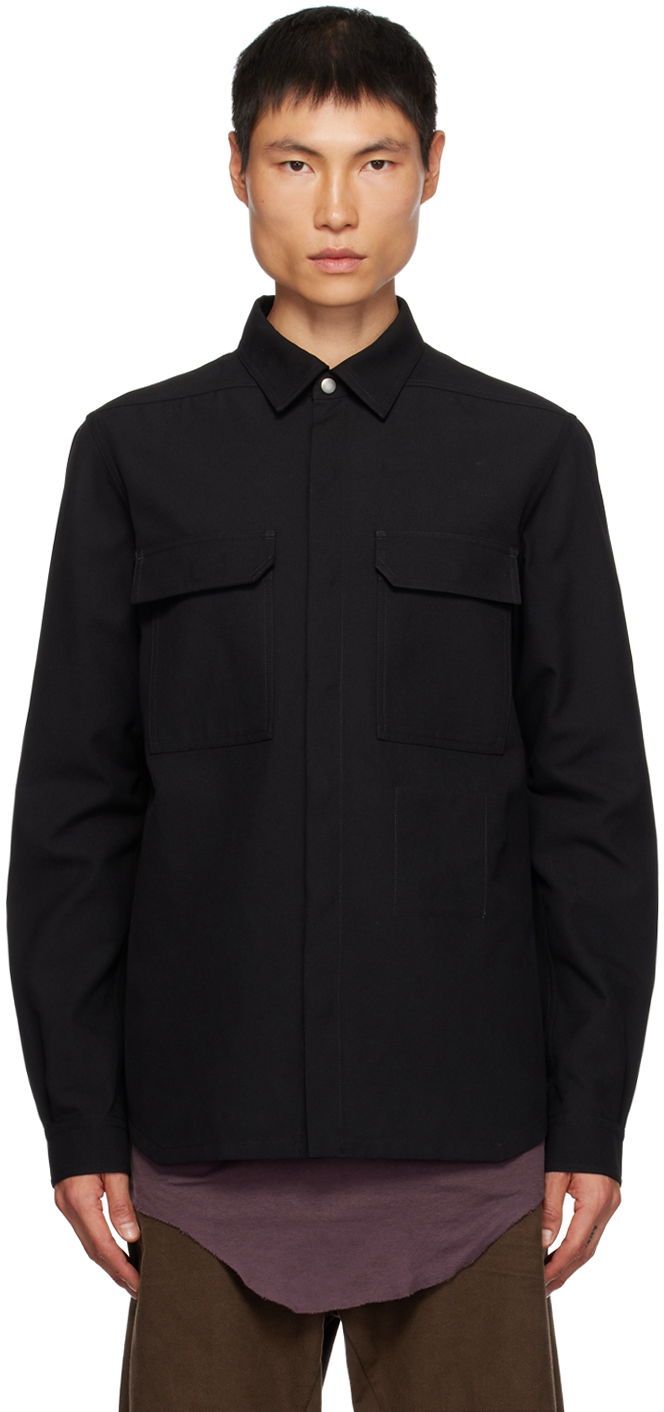 Jakna Rick Owens Outershirt Jacket Črna | RL02C7234 TWRP, 0