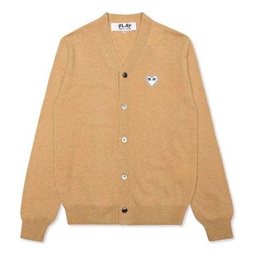 Pleteni pulover Comme des Garçons PLAY Cardigan With Heart Patch Bež | AZ-N066-051-2, 0