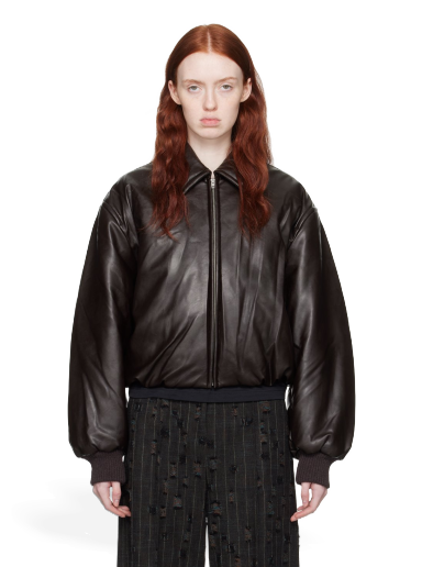 Bomber jakna Acne Studios Coated Faux-Leather Bomber Jacket Rjava | A90570-