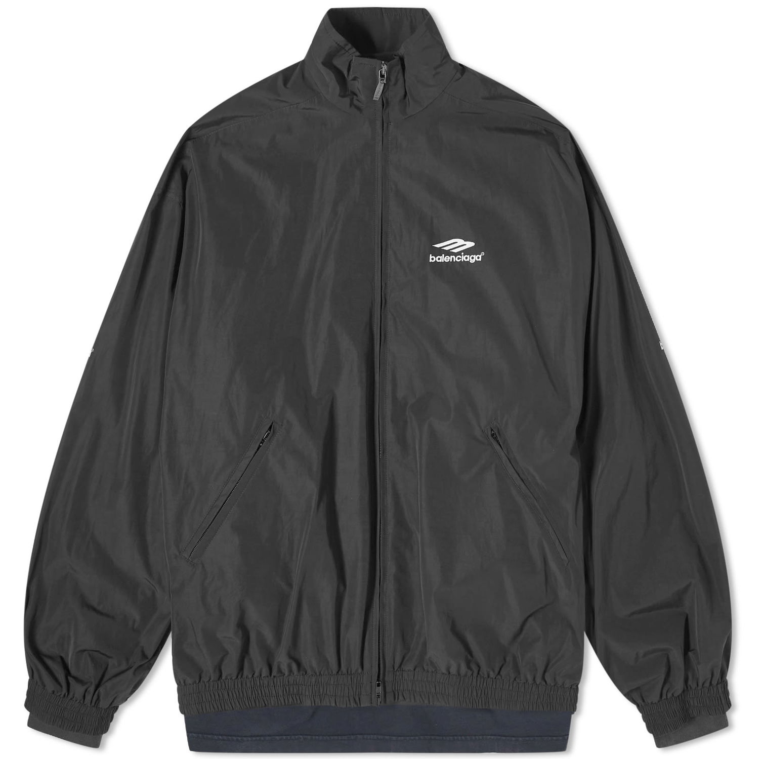 Jakna Balenciaga Runway Double Layer Patch Jacket Črna | 770500-TNQ25-1000, 0