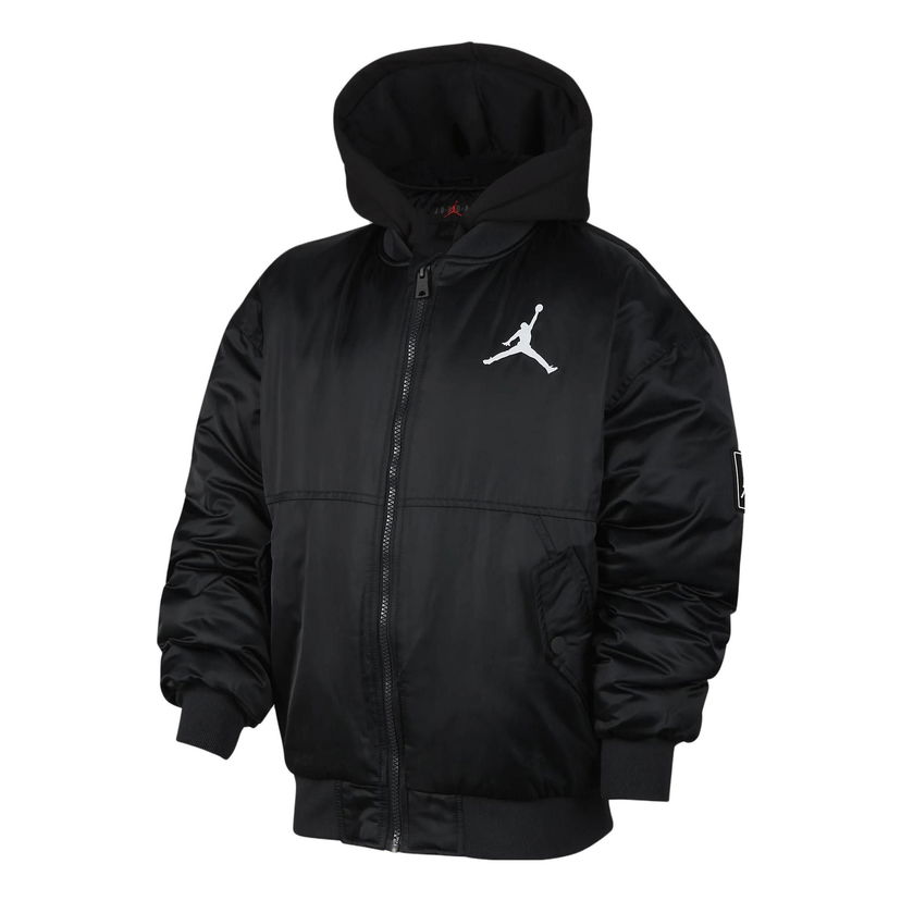 Bomber jakna Jordan Air Jordan Logo Hooded Bomber Jacket Črna | FV2632-010