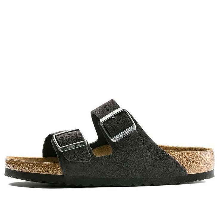 Superge in čevlji Birkenstock Arizona Soft Footbed Suede Narrow Fit Sandals Črna | 0552323